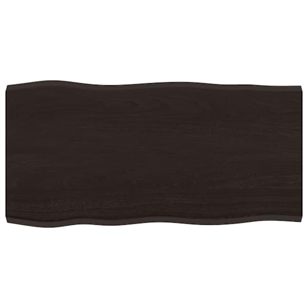 vidaXL lauaplaat, tumepruun, 80 x 40 x 2 cm, t&ouml;&ouml;deldud tammepuit
