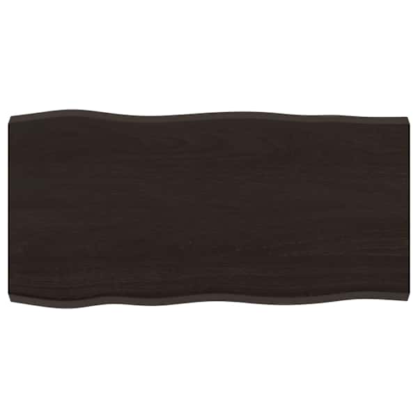 vidaXL lauaplaat, tumepruun, 80 x 40 x (2-4) cm, t&ouml;&ouml;deldud t&auml;ispuit