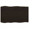 vidaXL lauaplaat, tumepruun, 80 x 50 x (2-6) cm, t&ouml;&ouml;deldud t&auml;ispuit
