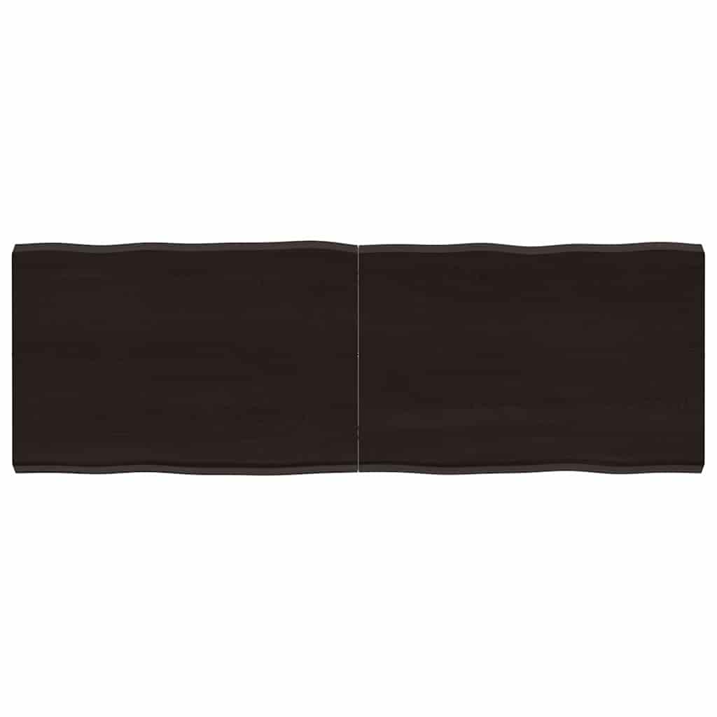 vidaXL Tischplatte 120x40x(2-4) cm Massivholz Behandelt Baumkante
