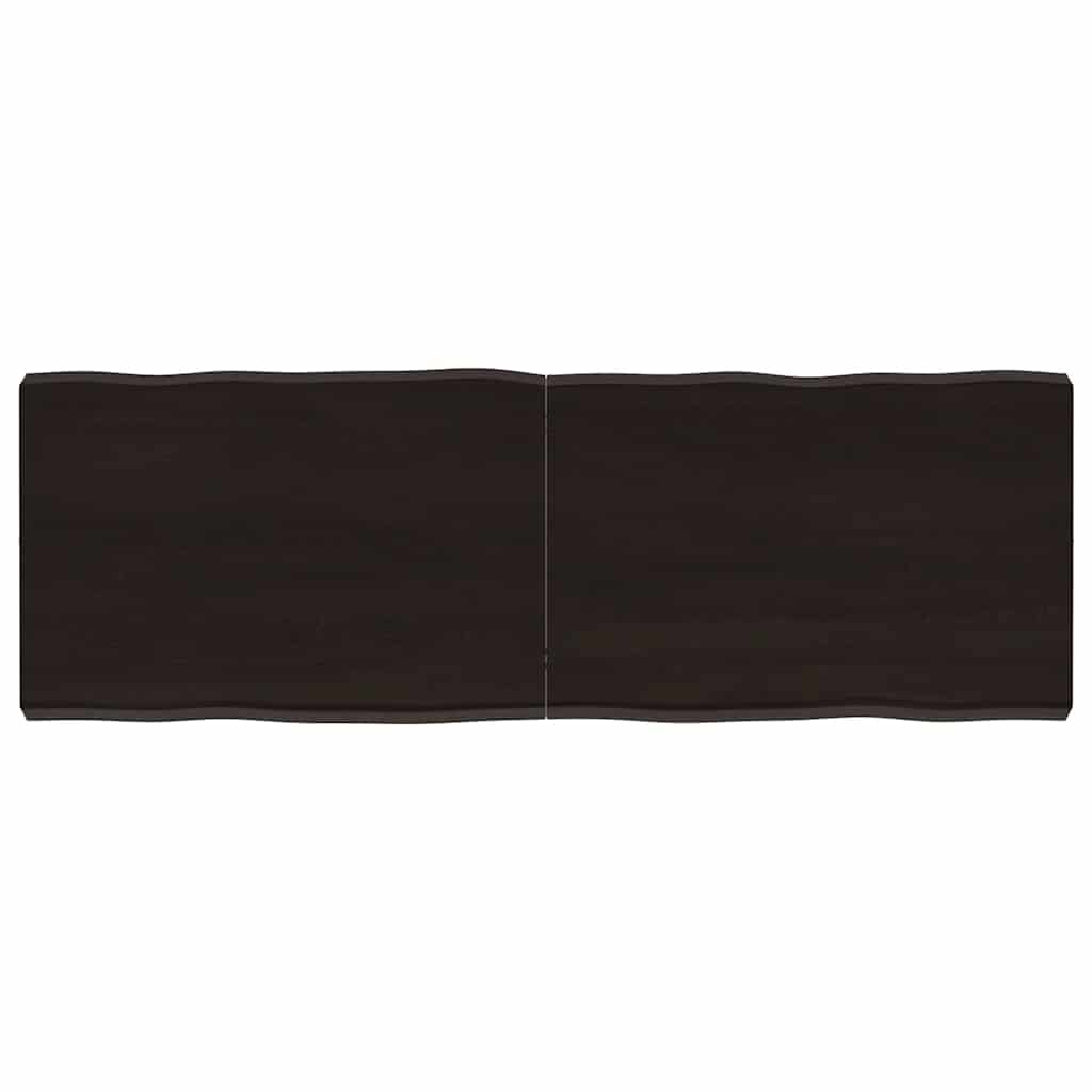 vidaXL Tischplatte 120x40x(2-6) cm Massivholz Behandelt Baumkante