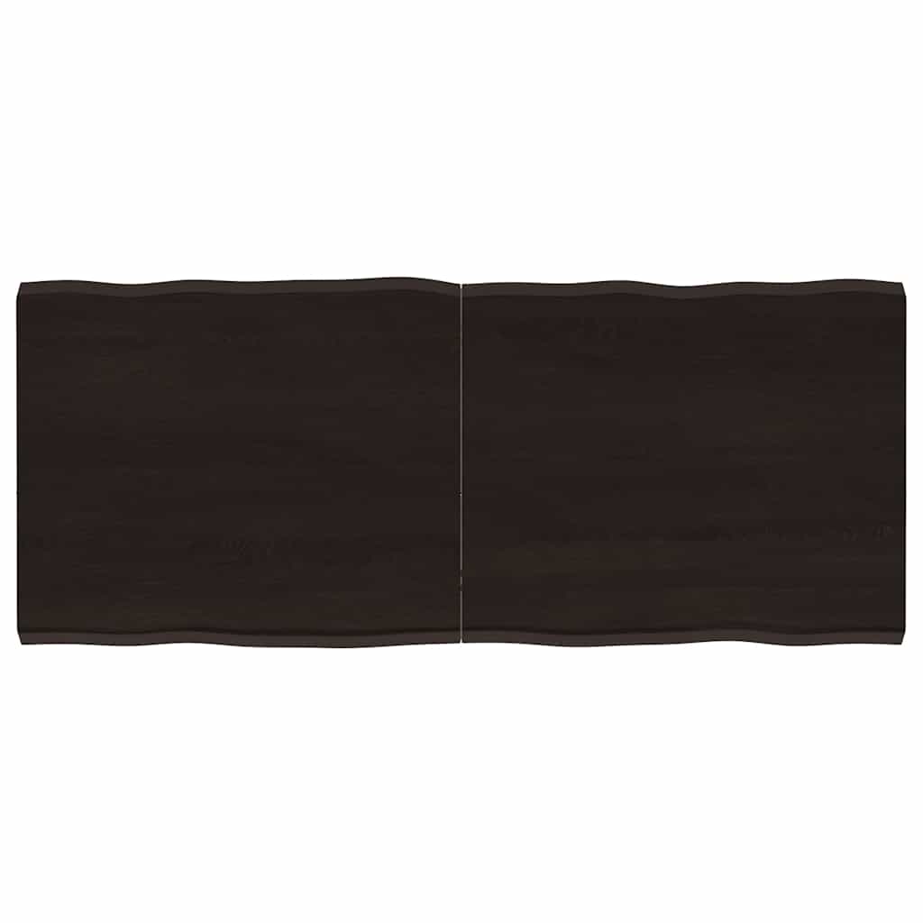 vidaXL Blat masă, 120x50x(2-4) cm, maro, lemn tratat contur organic