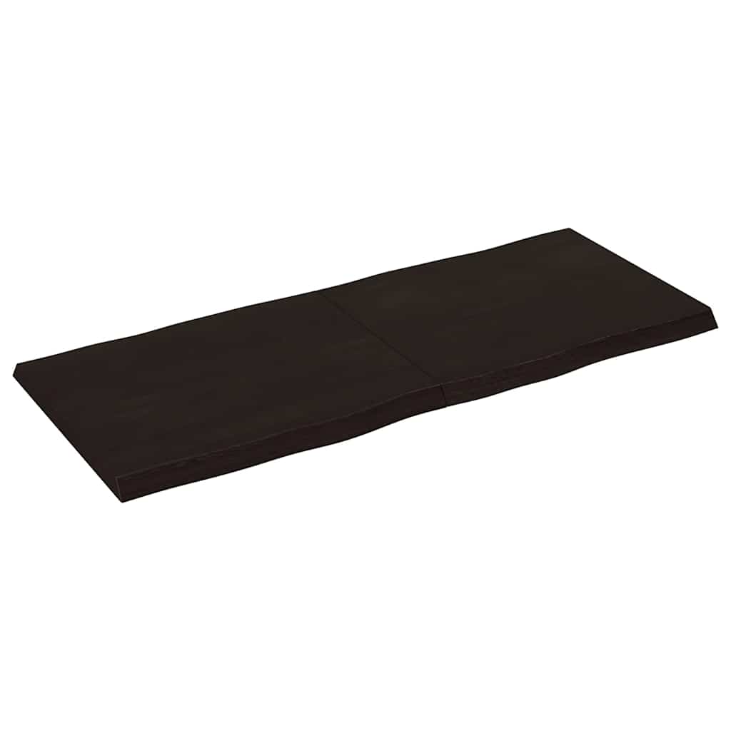 vidaXL Pöytälevy ruskea 120x50x(2-4)cm käsitelty täystammi elävä reuna