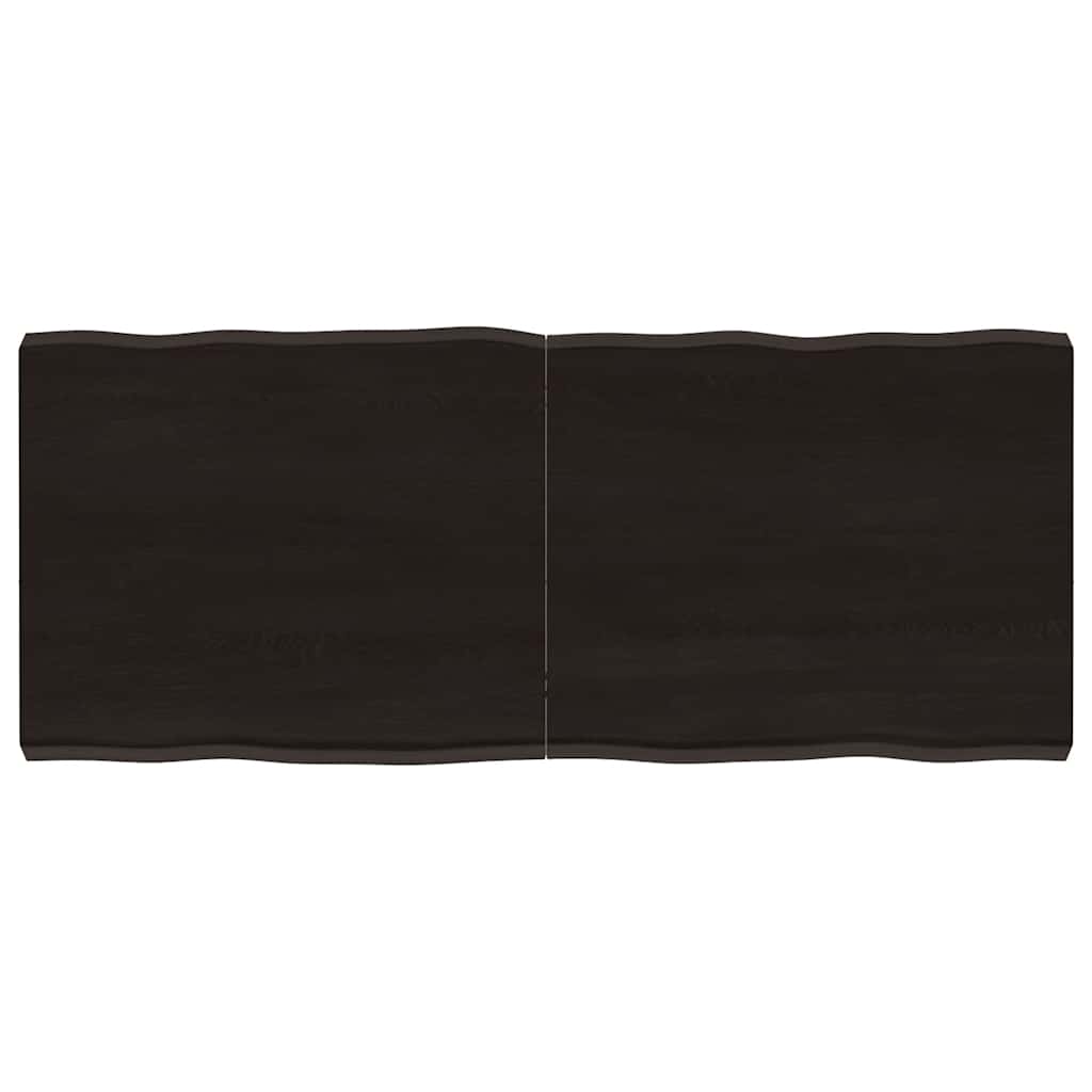 vidaXL Blat masă, 120x50x6 cm, gri, lemn stejar tratat contur organic