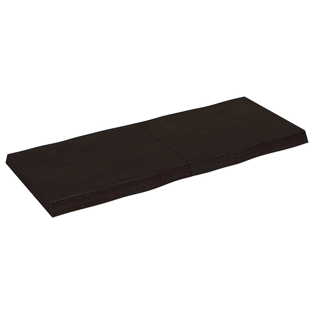 vidaXL Stolová doska tmavohnedá 120x50x(2-6)cm ošetrený masív hrany