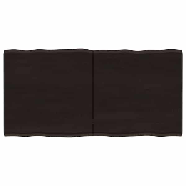 vidaXL lauaplaat, tumepruun, 120 x 60 x (2-4) cm, t&ouml;&ouml;deldud t&auml;ispuit