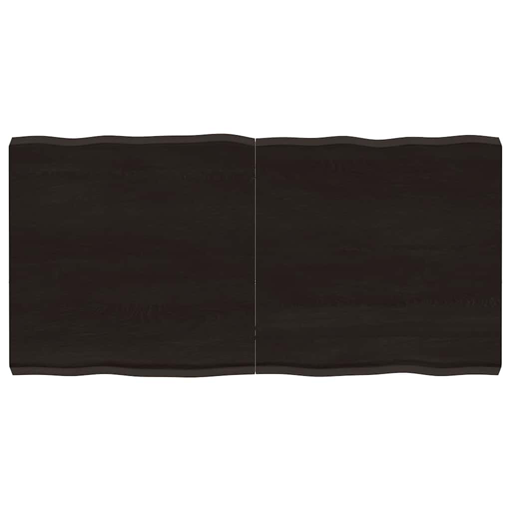 vidaXL Tischplatte 120x60x(2-6) cm Massivholz Behandelt Baumkante