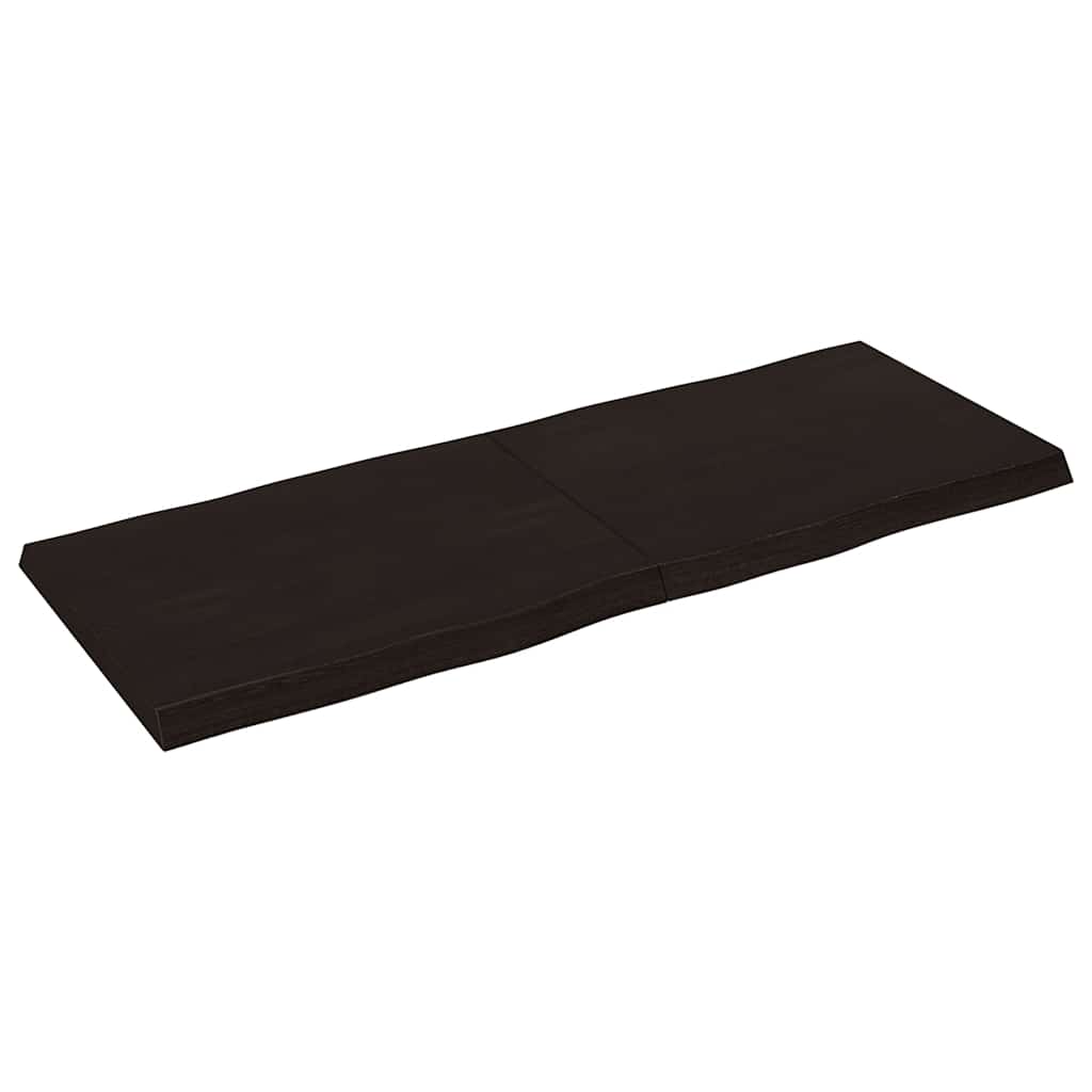 vidaXL Blat masă, 140x50x4 cm, gri, lemn stejar tratat contur organic