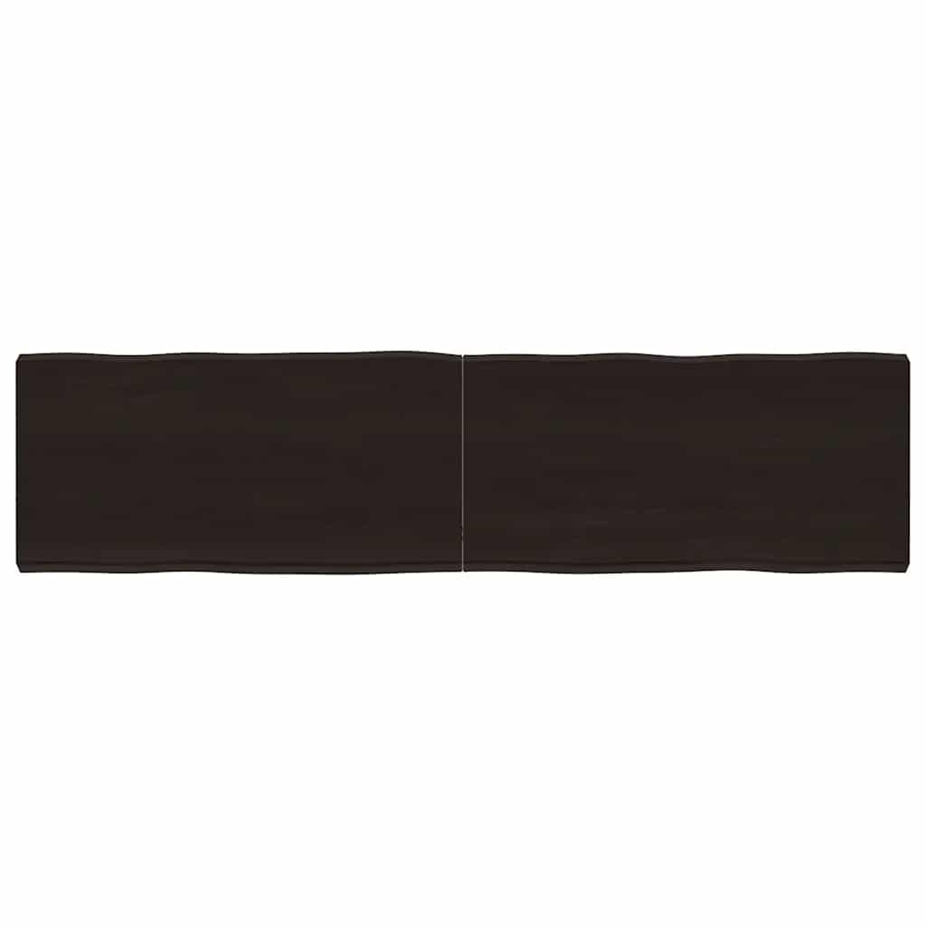 vidaXL Piano Tavolo Marrone Scuro 160x40x(2-6)cm Rovere Non Trattato