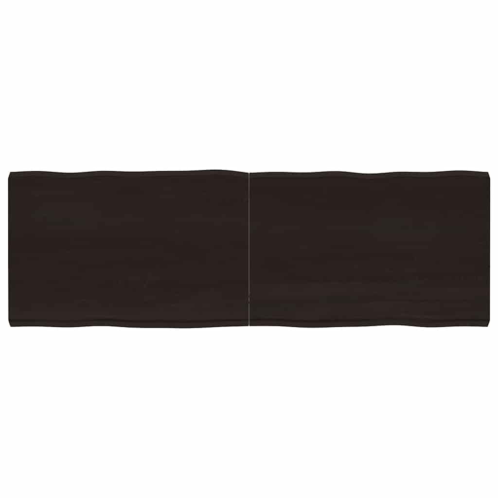 vidaXL Blat masă, 180x60x6 cm, gri, lemn stejar tratat contur organic