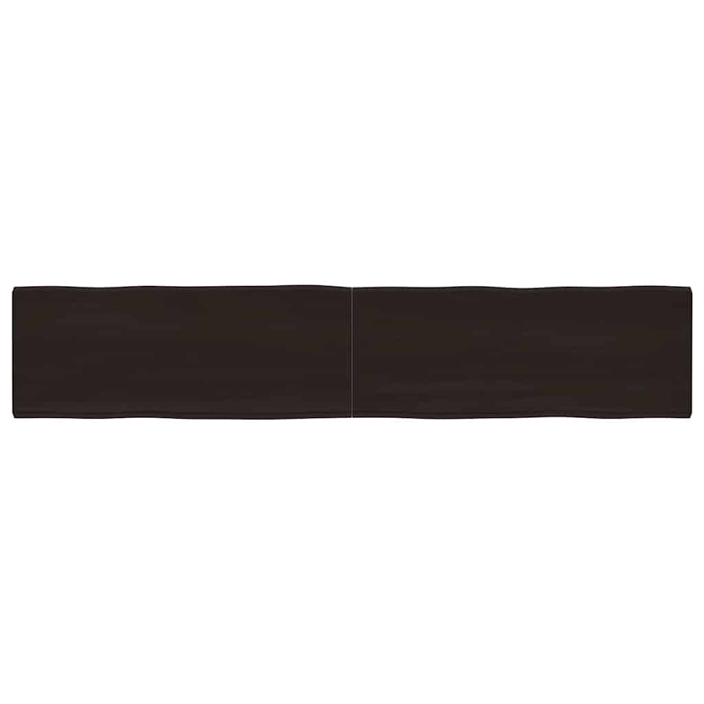 vidaXL StolnĂ­ deska tmavÄ› hnÄ›dĂˇ 200x40x(2-4)cm oĹˇetĹ™enĂ˝ dub ĹľivĂˇ hrana