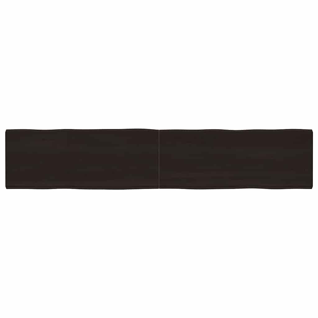 vidaXL Stolní deska tmavě hnědá 200x40x(2-6)cm ošetřený dub živá hrana