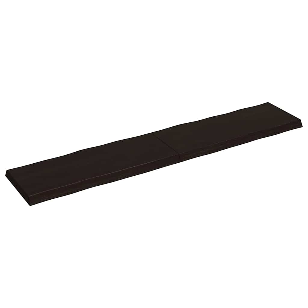 vidaXL sötétbarna kezelt tömör asztallap 200x40x(2-6) cm