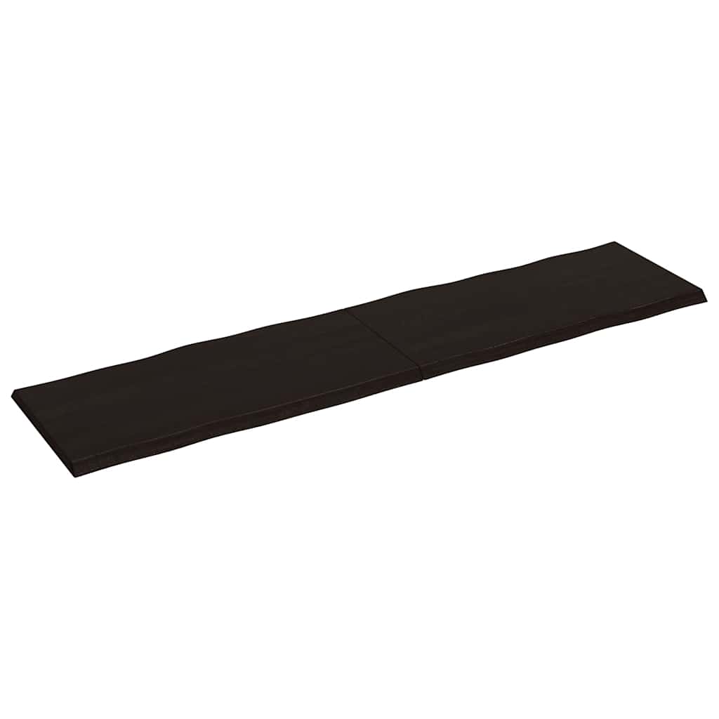 vidaXL Pöytälevy ruskea 200x50x(2-4)cm käsitelty täystammi elävä reuna