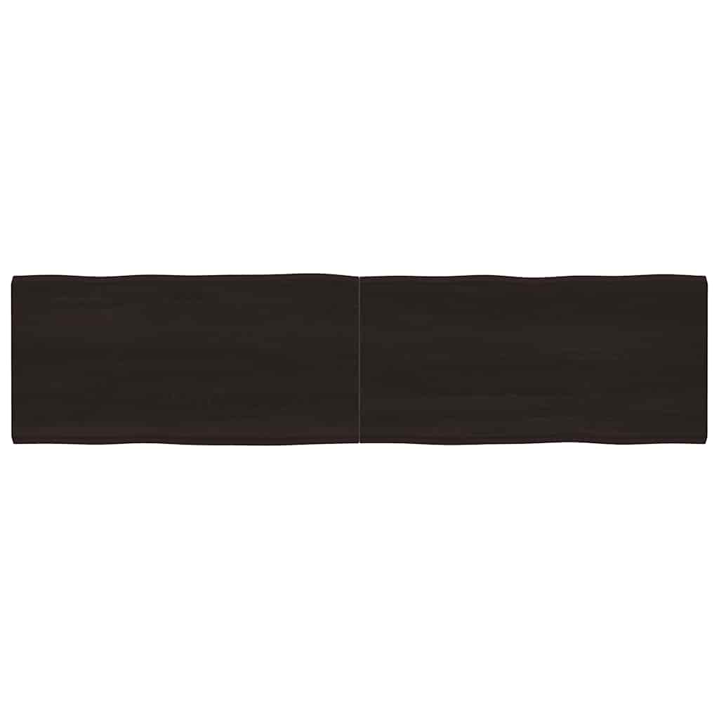 vidaXL Blat masă, 200x50x6 cm, gri, lemn stejar tratat contur organic