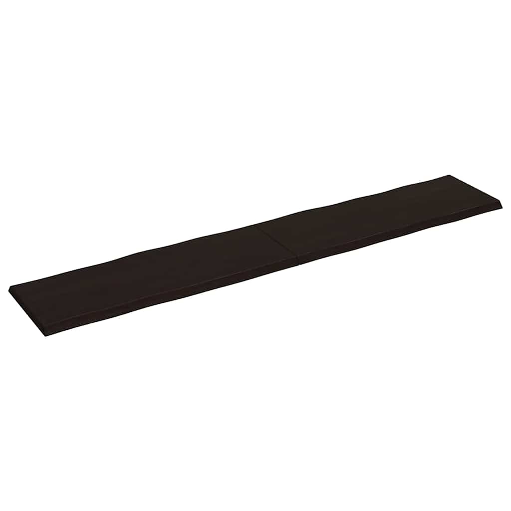 vidaXL sötétbarna kezelt tömör asztallap 220x40x(2-4) cm