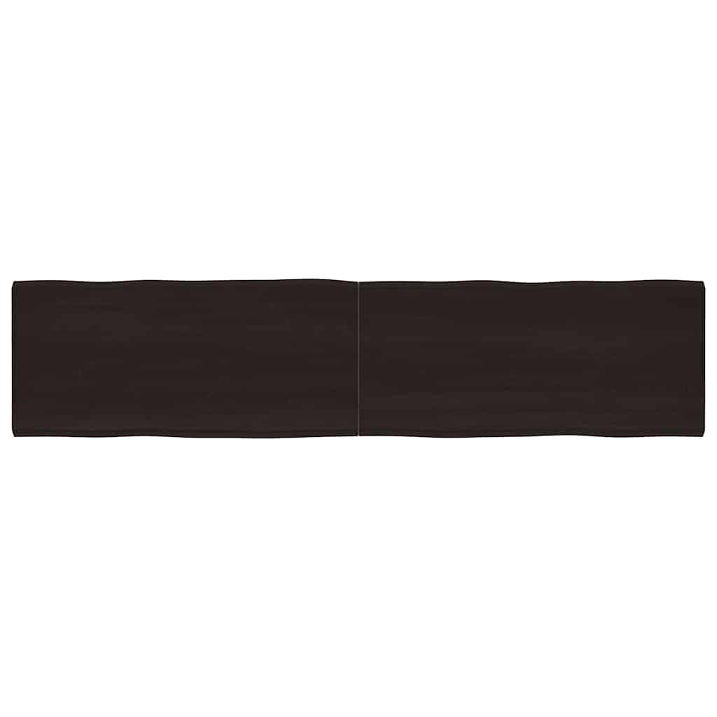 vidaXL Blat masă, 220x50x6 cm, gri, lemn stejar tratat contur organic