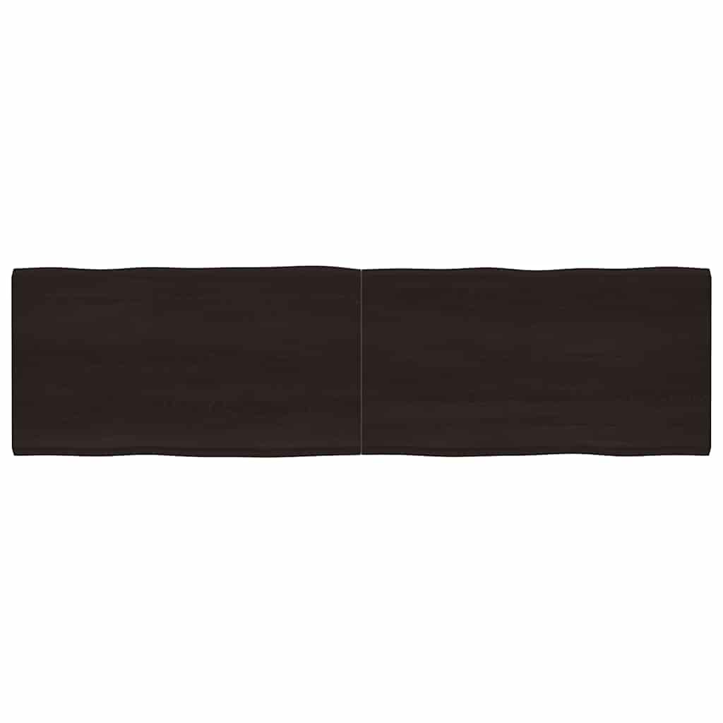vidaXL Blat masă, 220x60x(2-4) cm, maro, lemn tratat contur organic