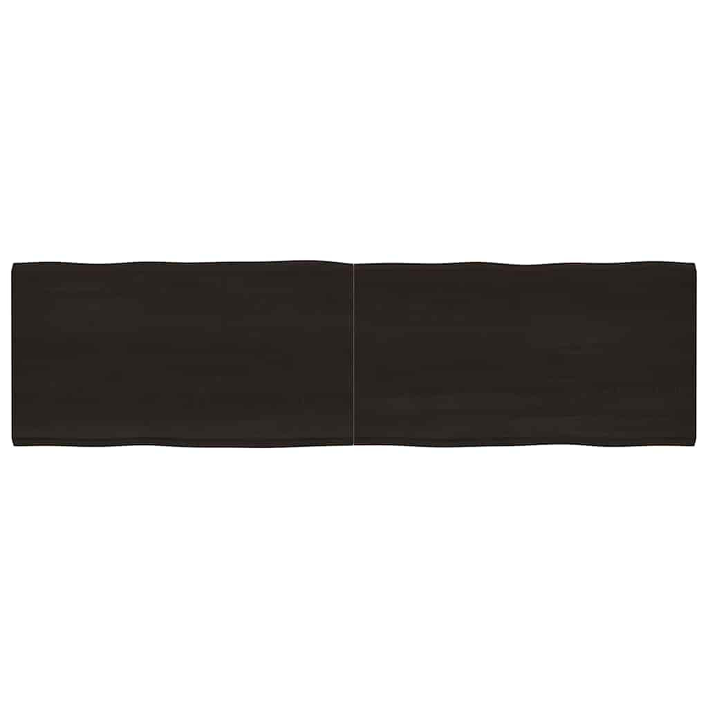 vidaXL Blat masă, 220x60x(2-4) cm, maro, lemn tratat contur organic