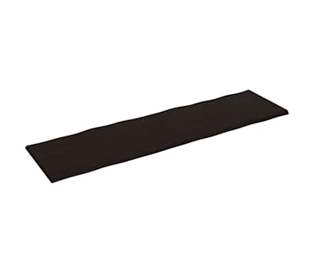 vidaXL Tischplatte 220x60x(2-4) cm Massivholz Behandelt Baumkante