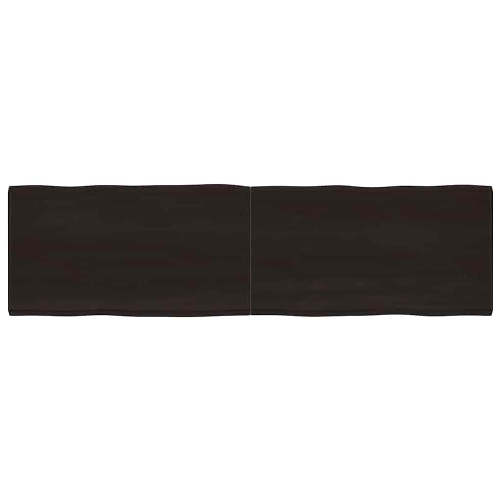 vidaXL Blat masă, 220x60x(2-6) cm, maro, lemn tratat contur organic