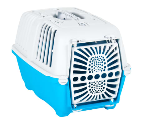 vidaXL Dyrebur hvit og blå 55x36x36 cm polypropylen