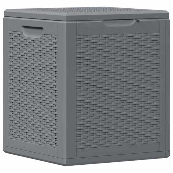 vidaXL aia hoiukast, hall, PP-rotang, hall, 90 l