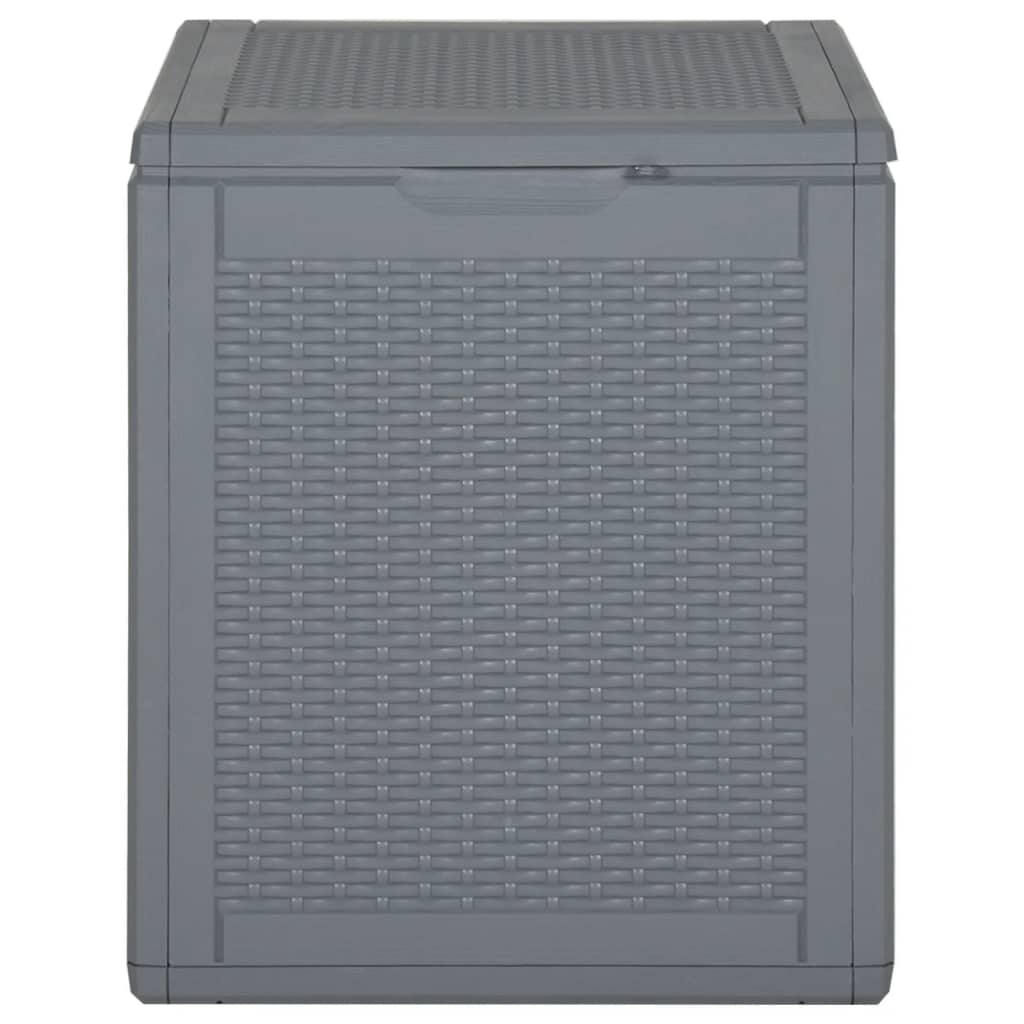 vidaXL Tuinbox 90 L PP rattan grijs afbeelding