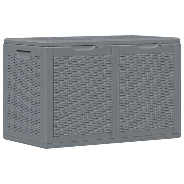 vidaXL aia hoiukast, hall, PP-rotang, 180 l