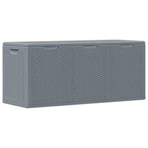 vidaXL aia hoiukast, hall, PP-rotang, 270 l