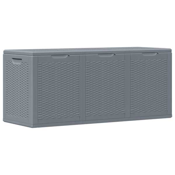 vidaXL aia hoiukast, hall, PP-rotang, 270 l