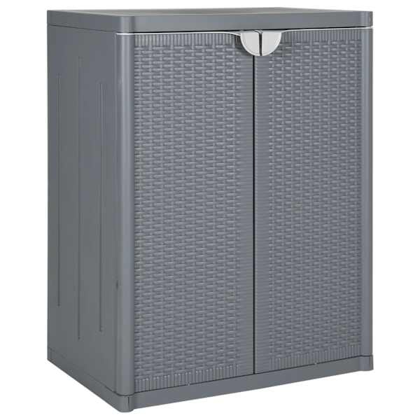vidaXL aia hoiukapp, hall, 65 x 45 x 88 cm, PP rotang
