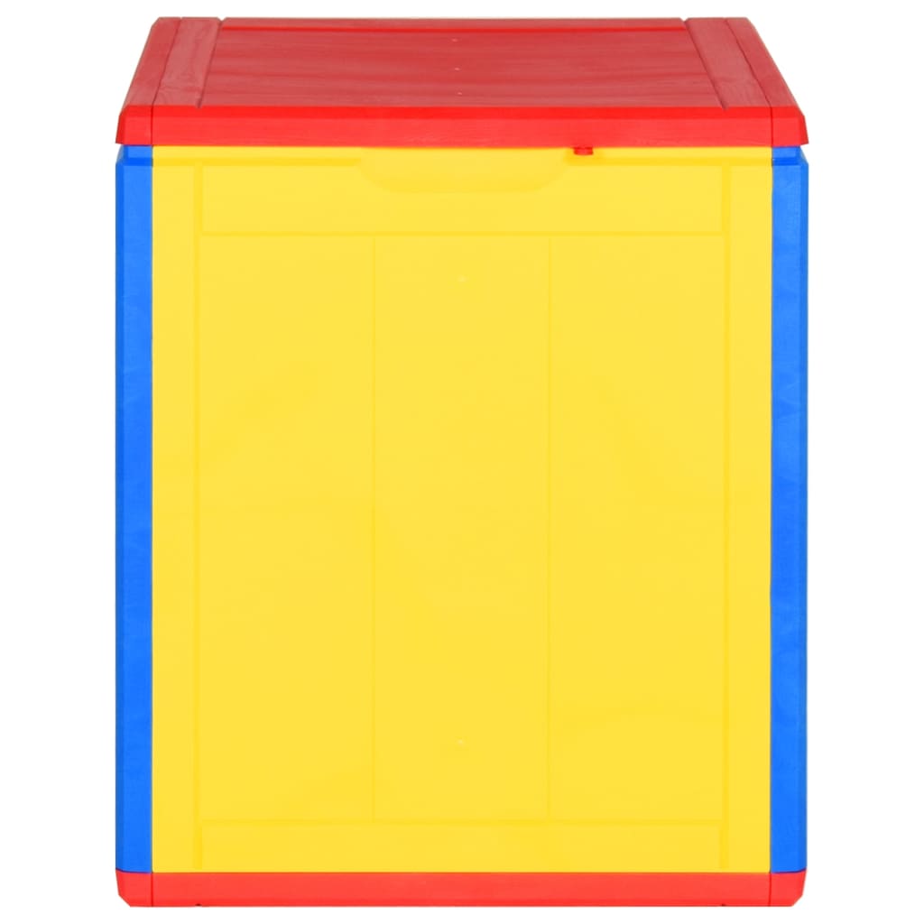Vidaxl Cutie De Depozitare Pentru Gradina, Multicolor, 90 L, Pp Ratan