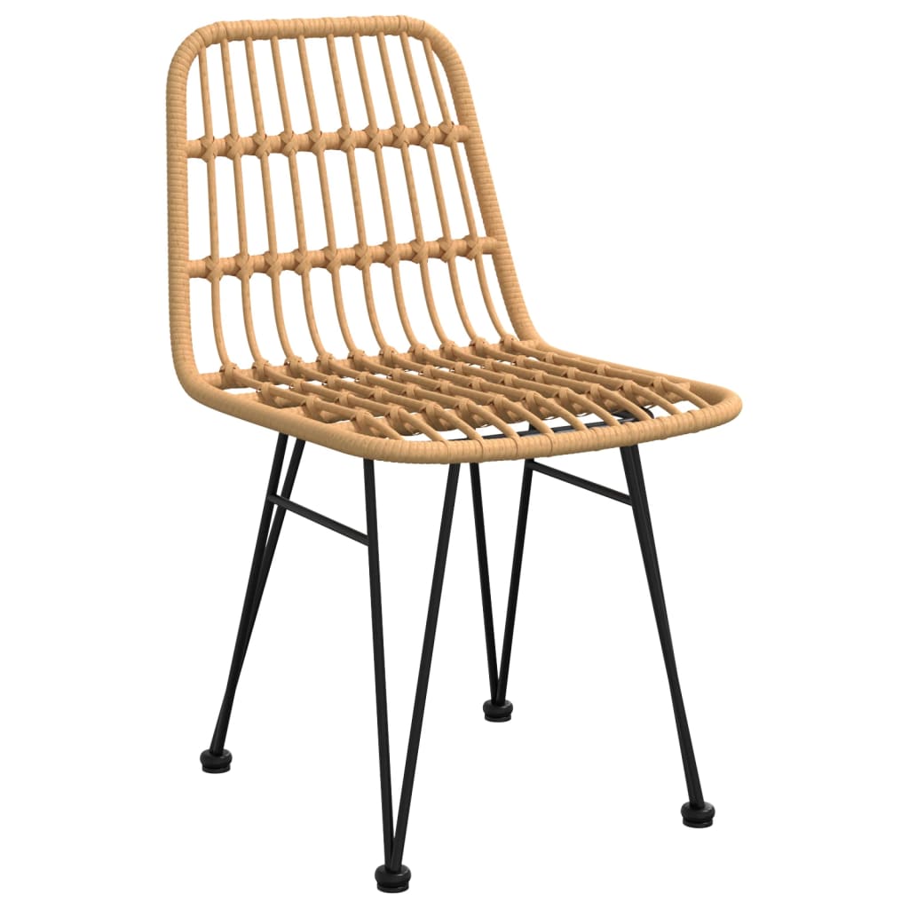 Zestaw jadalniany do ogrodu - rattan PE, stół 80x74 cm, krzesło 48x62x84 cm