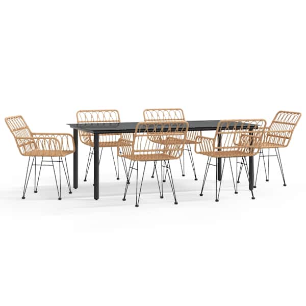 vidaXL 7-osaline aiam&ouml;&ouml;bli komplekt, pol&uuml;rotang