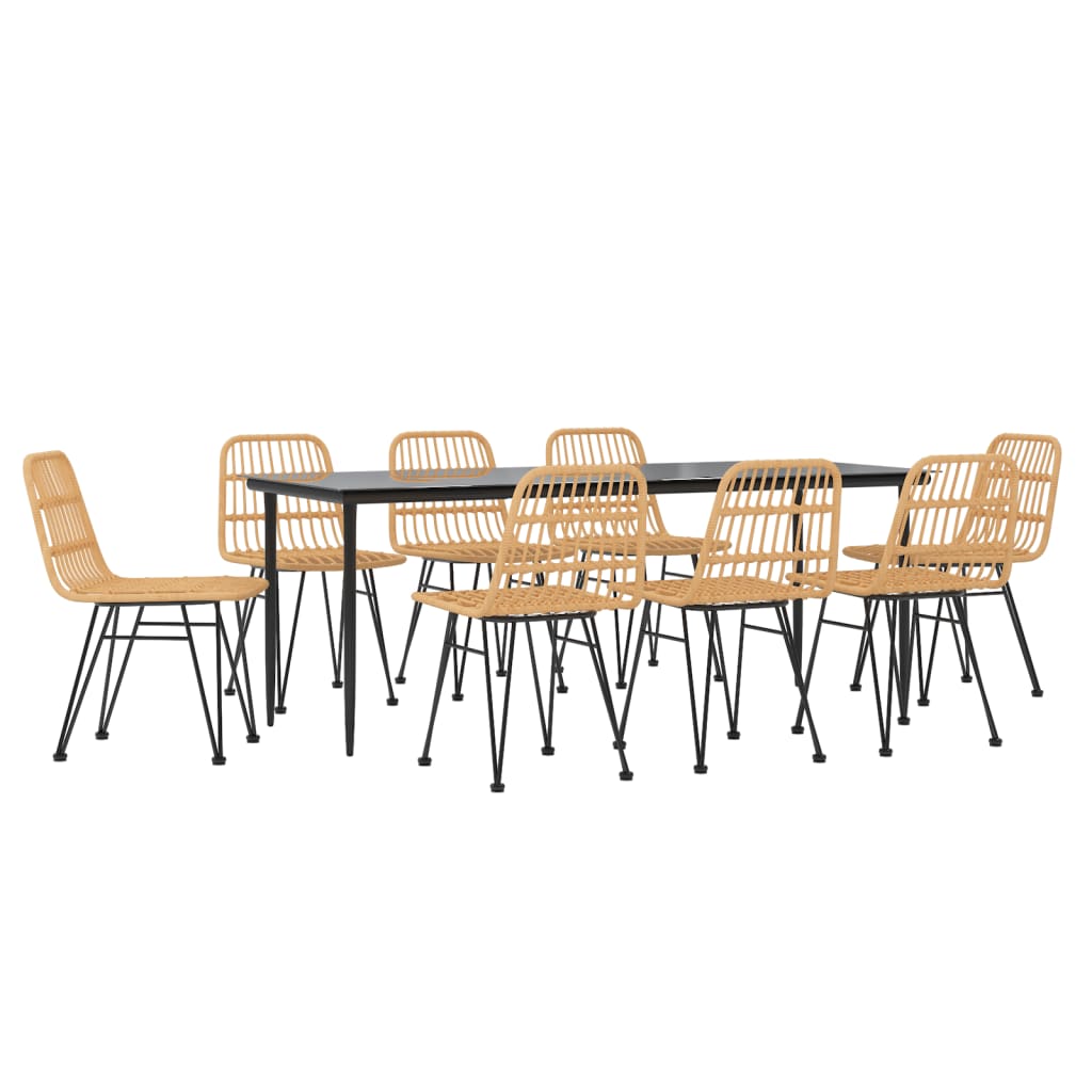 Thumbnail - vidaXL 9-tlg. Garten-Essgruppe Poly Rattan