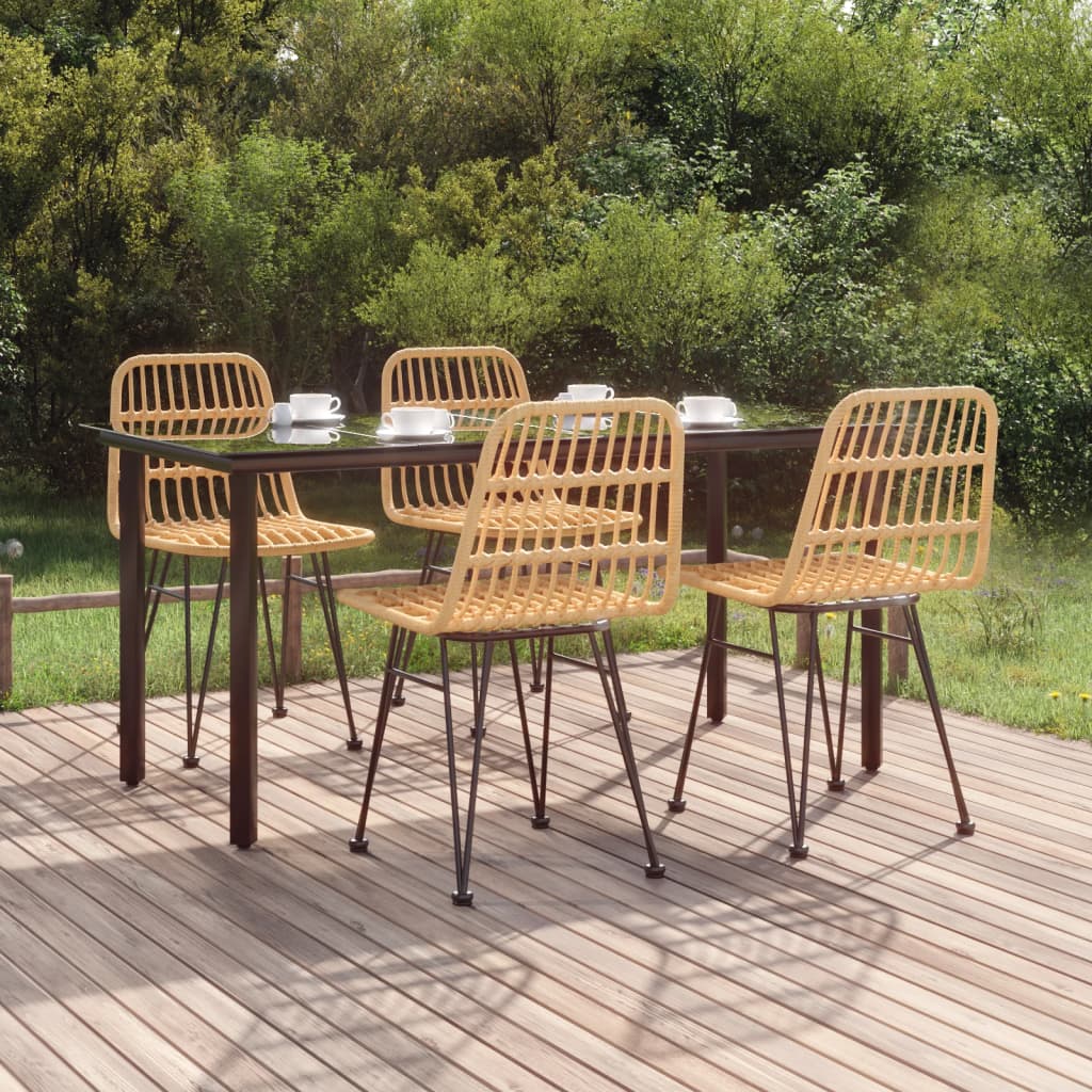 vidaXL Set mobilier de grădină, 5 piese, poliratan