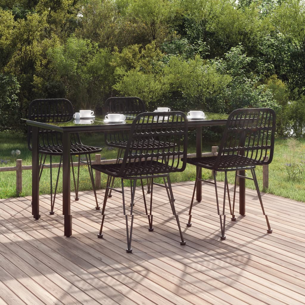 Zestaw jadalniany ogrodowy - stół 160x80x74 cm, 4 krzesła 48x62x84 cm