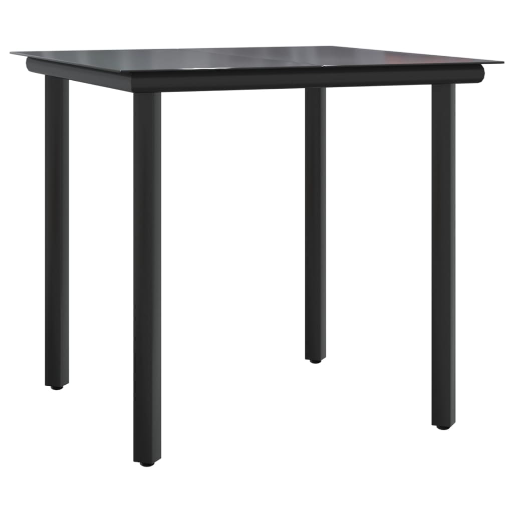 Set mobilier de grădină cu perne, 3 piese, negru, poliratan