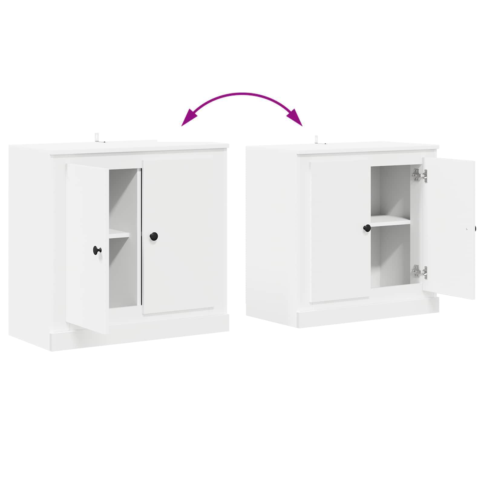 vidaXL Sideboards 3 Stk. Weiß Holzwerkstoff – Bild 14