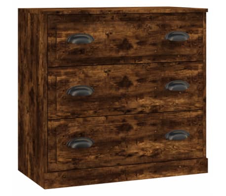 vidaXL &Scaron;oninės spintelės, 2vnt., dūminio ąžuolo, apdirbta mediena