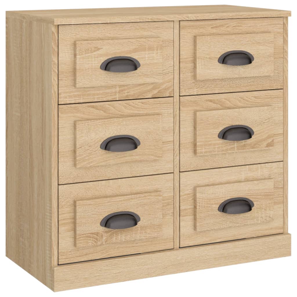 vidaXL Dressoirs 2 st bewerkt hout sonoma eikenkleurig, foto 4