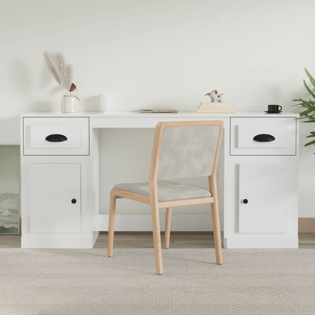 Cheap white store desk with storage