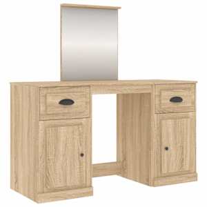 vidaXL peegliga tualettlaud, Sonoma tamm, 130x50x132,5 cm