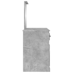 Toaletní stolek se zrcadlem betonově šedý 130 x 50 x 132,5 cm - obrázek 7
