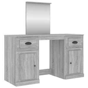 vidaXL peegliga tualettlaud, hall Sonoma tamm, 130x50x132,5 cm