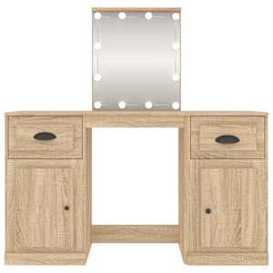 Toaletní stolek s LED dub sonoma 130 x 50 x 132,5 cm - obrázek 6