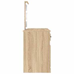 Toaletní stolek s LED dub sonoma 130 x 50 x 132,5 cm - obrázek 7