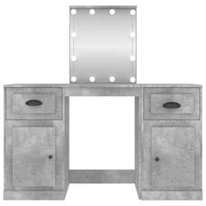 Toaletní stolek s LED betonově šedý 130 x 50 x 132,5 cm - obrázek 6
