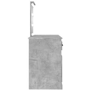 Toaletní stolek s LED betonově šedý 130 x 50 x 132,5 cm - obrázek 7